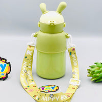 Thumbnail for Stainless Steel Kids Ox Rabbit Water Bottle - Green