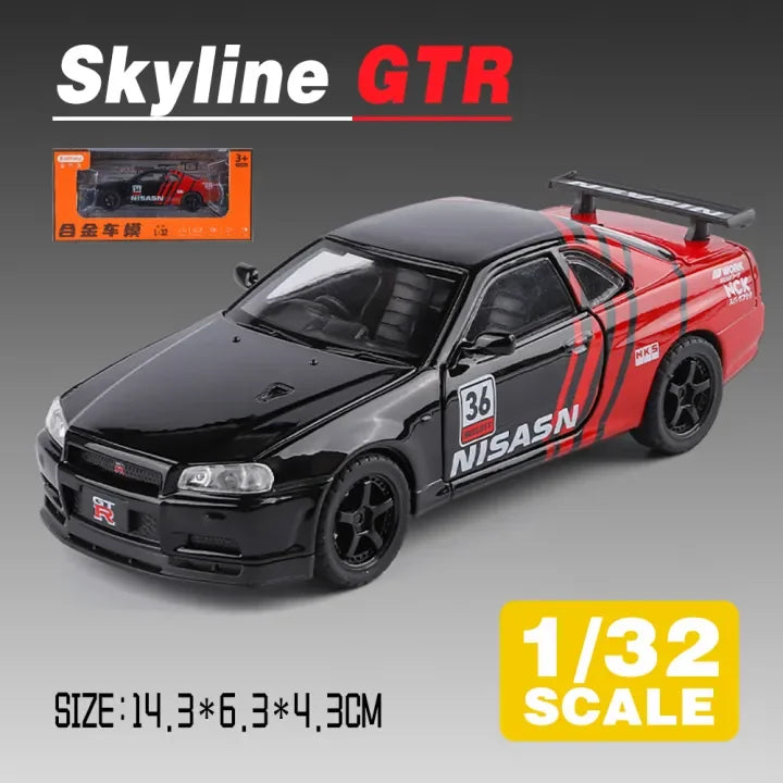 1:32 Diecast Nissan Skyline GTR R34  Model Car