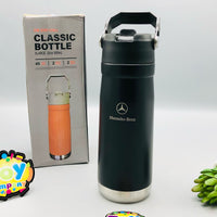 Thumbnail for 650ml Stainless Steel Mercedes Logo Water Bottle - Black