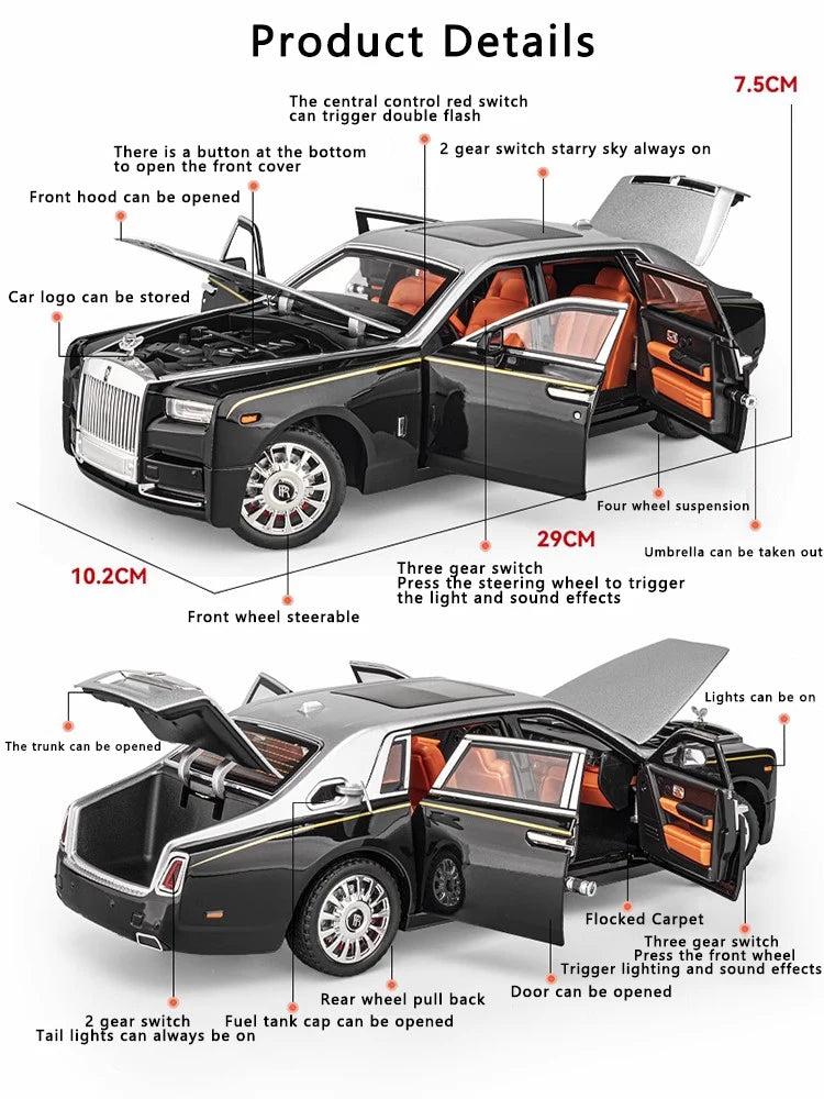 1:18 Diecast Rolls Royce Phantom Model Car