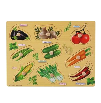 Wooden Vegetables Puzzle Board