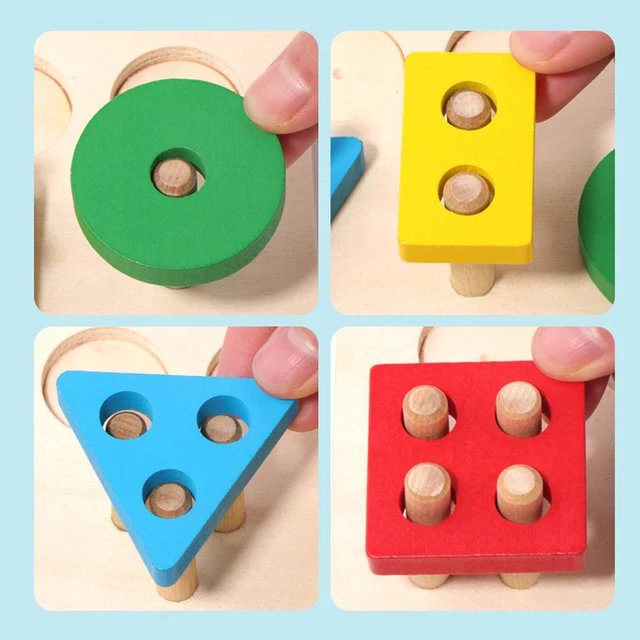 3in1 Wooden Toddlers Bee Clipping Game