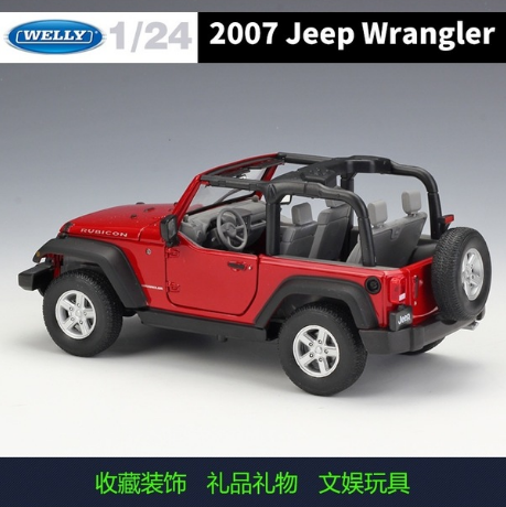 Welly 1:24 Diecast 2007 Rubicon Wrangler Jeep Model