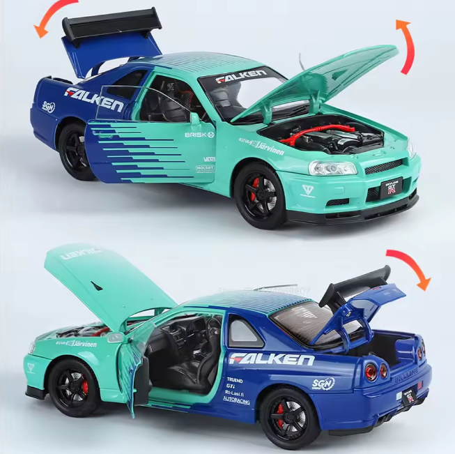 1:24 Diecast Nissan Skyline GTR Floral Edition Model