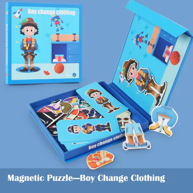 3D Magnetic Jigsaw Puzzle Blocks - Assortment