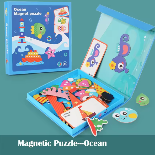 3D Magnetic Jigsaw Puzzle Blocks - Assortment