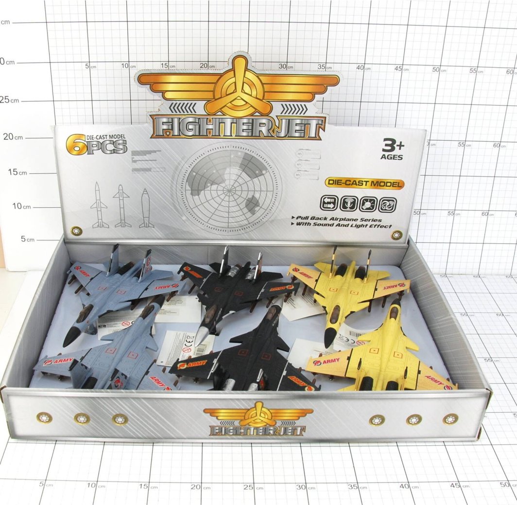 Diecast Fighter Jet Model With Light & Sound - 1Pc