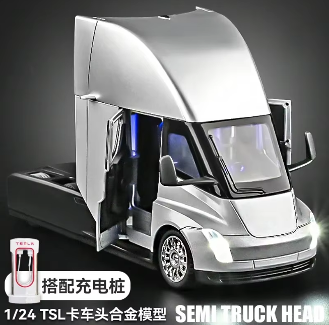 1:24 Diecast Tesla Semi Truck Head Model