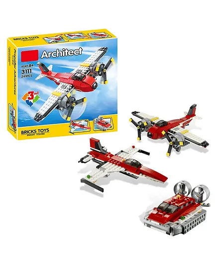 3in1 DIY Architect Propeller Adventures Bricks Set - 241+Pcs