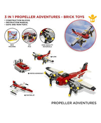 Thumbnail for 3in1 DIY Architect Propeller Adventures Bricks Set - 241+Pcs
