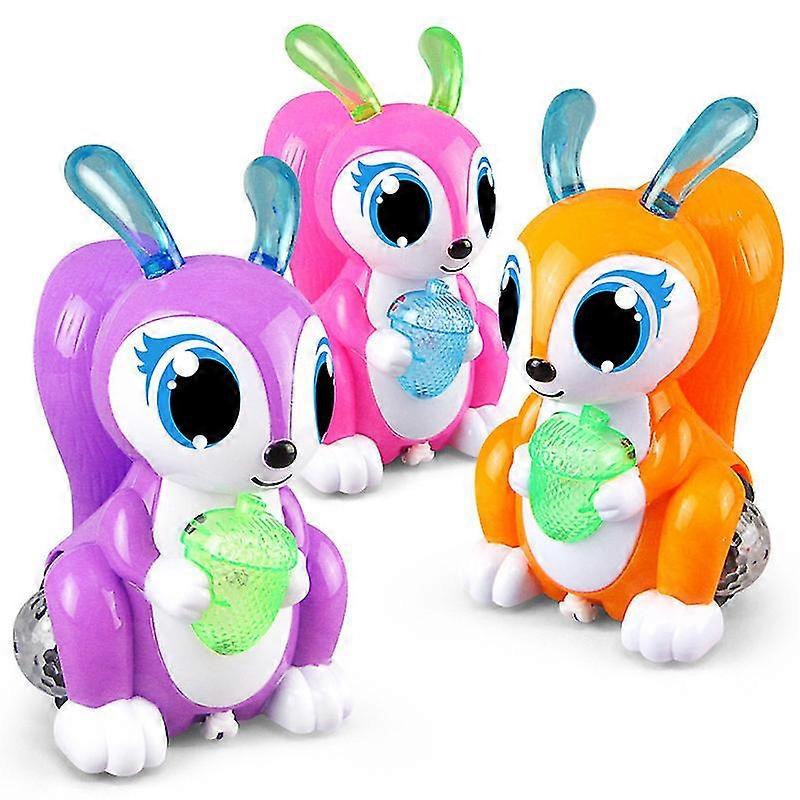 Electric Rotating Squirrel Toy With Light & Music