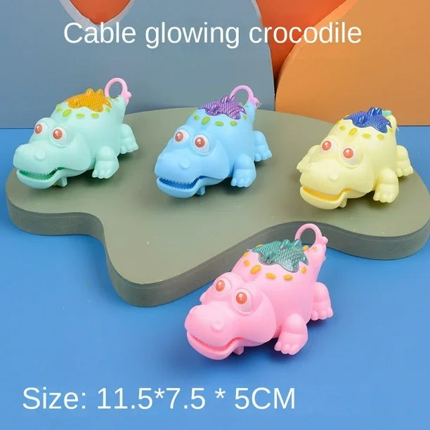 Newborn Pull Along Crocodile Light-up Toy - 1Pc