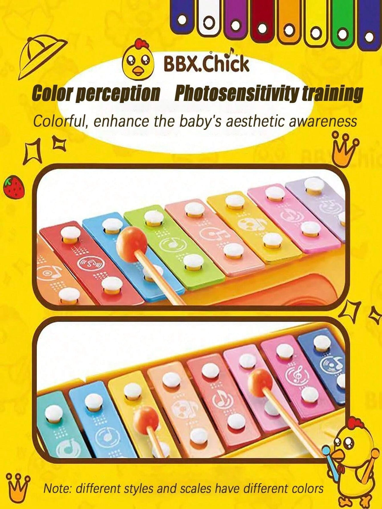 Musical Xylophone Hand-Knock Toy For Kids