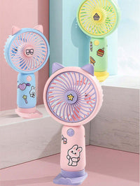 Thumbnail for Rechargeable Mini Cartoon Handheld & Table Fan