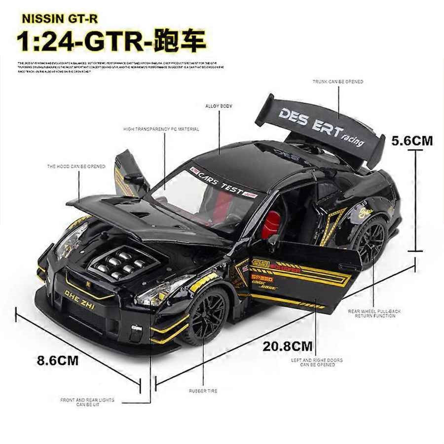 1:24 Diecast Nissan GTR R35 Model With Smoke