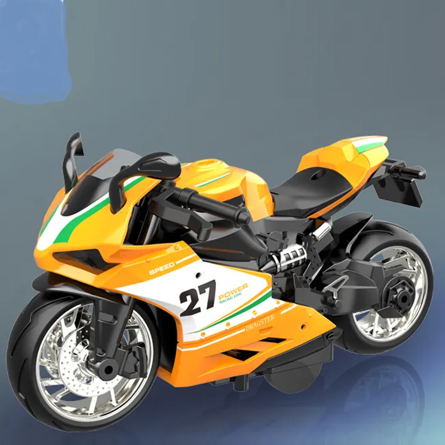 1:12 Diecast Pullback High Speed Model Bike - 1Pc