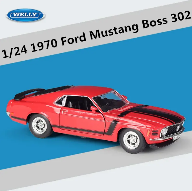 Welly 1:24 Diecast 1970 Ford Mustang Boss 302 Model Car