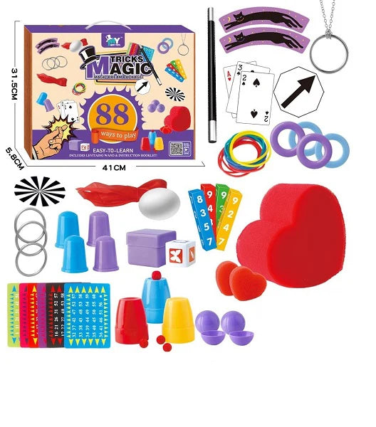 88 Ways Kids Pretend Play Magic Tricks Set