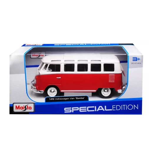 Maisto 1:25 Diecast Volkswagen Van Samba - Red