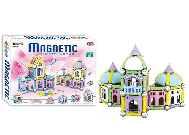 100Pcs Happy World Magnetic Building Blocks