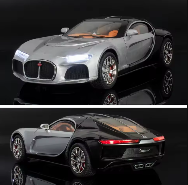 1:24 Diecast Bugatti Atlantic Model Car With Smoke