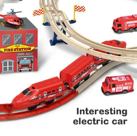 Thumbnail for 36Pcs DIY Electric Fire-Fighting Harmony Train Track Set