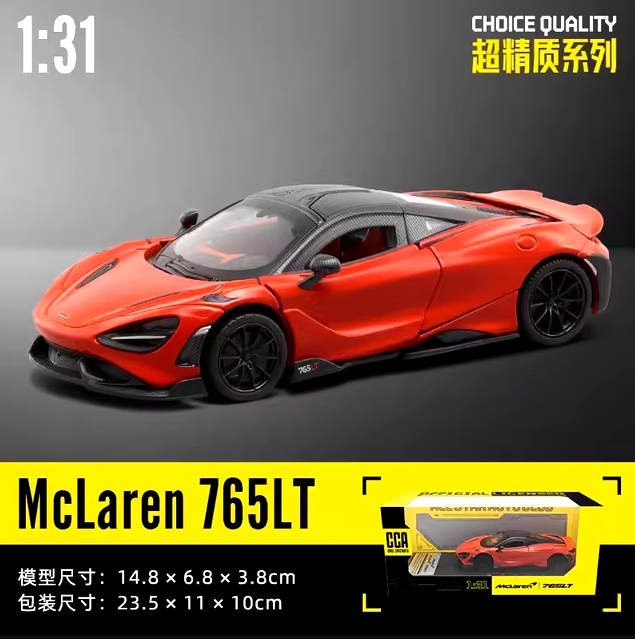 1:31 Diecast McLaren 765LT Official Licensed Model