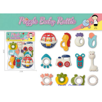 Thumbnail for 12Pcs Baby Puzzle Teether & Rattle Set