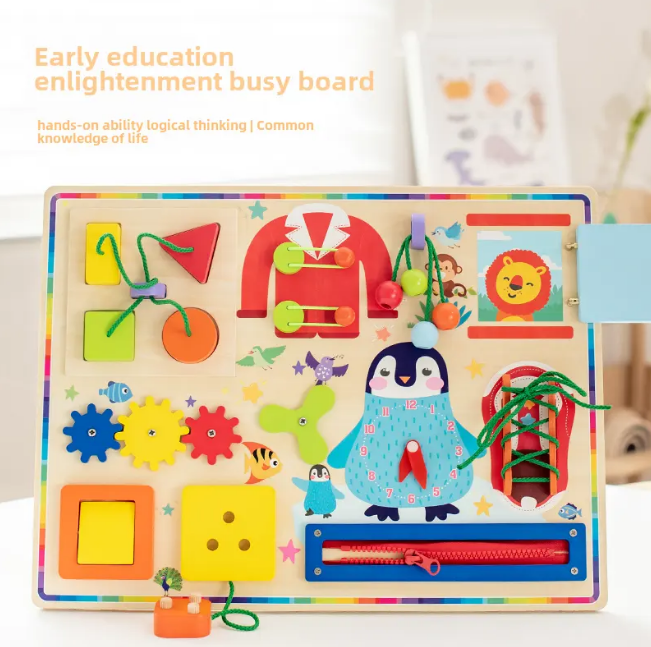 11in1 Wooden Multi-functional Busy Board