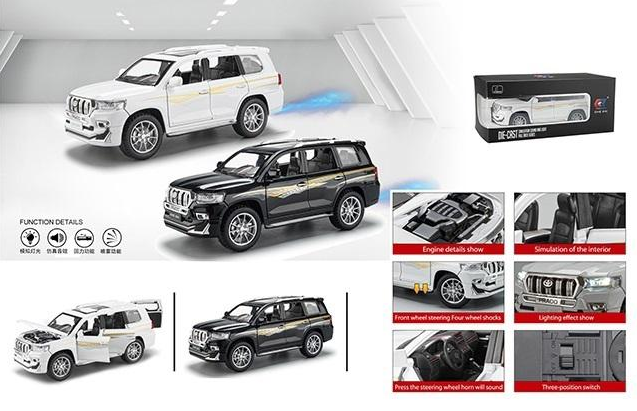 1:24 Diecast Land Cruiser Prado With Smoke