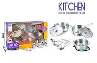 Thumbnail for 7Pcs Metal Pots & Pan Set For Kids