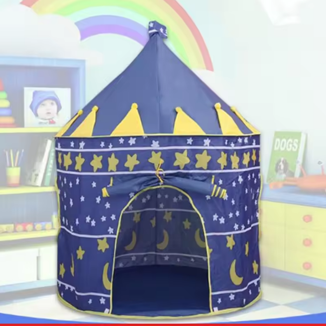 Portable Cubby Tent House For Kids - Blue