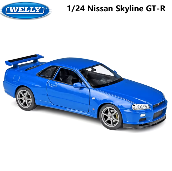 Welly 1:24 Diecast Nissan Skyline GTR R34 Model Car