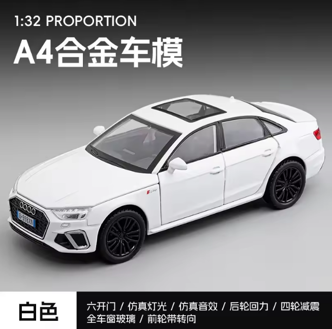 1:32 Diecast Audi A4L Model Car