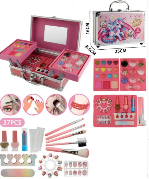 37Pcs Realistic Makeup Suitcase For Girls