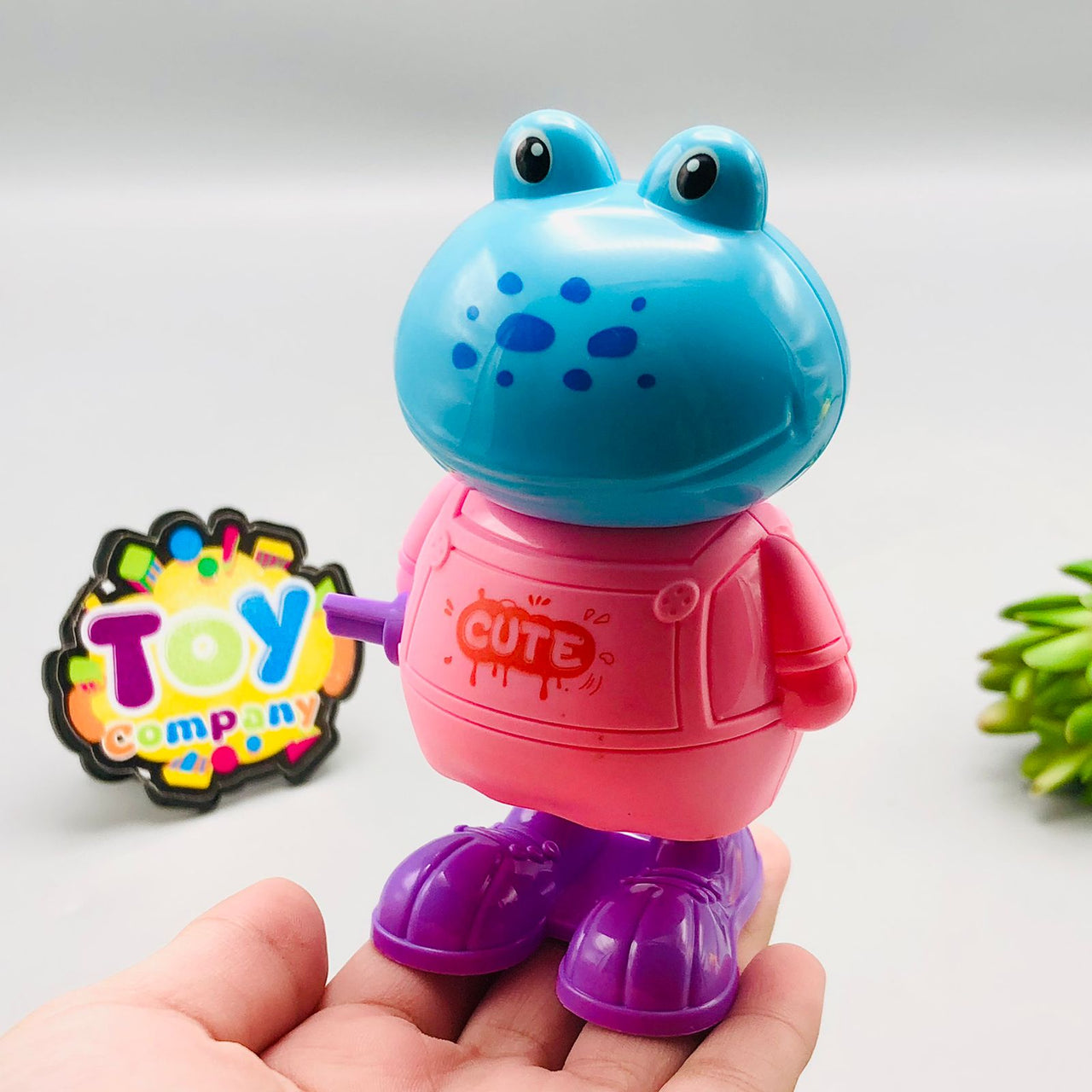 Wind-up Cute Jumping Frog Pet - 1Pc