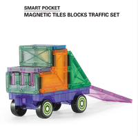 Thumbnail for 11Pcs Magnetic Tiles Blocks Traffic Set