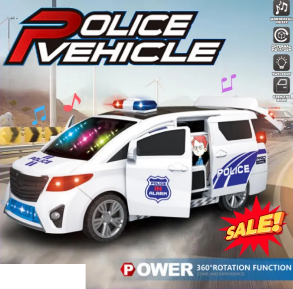 Electric Rotating Police Justice Van