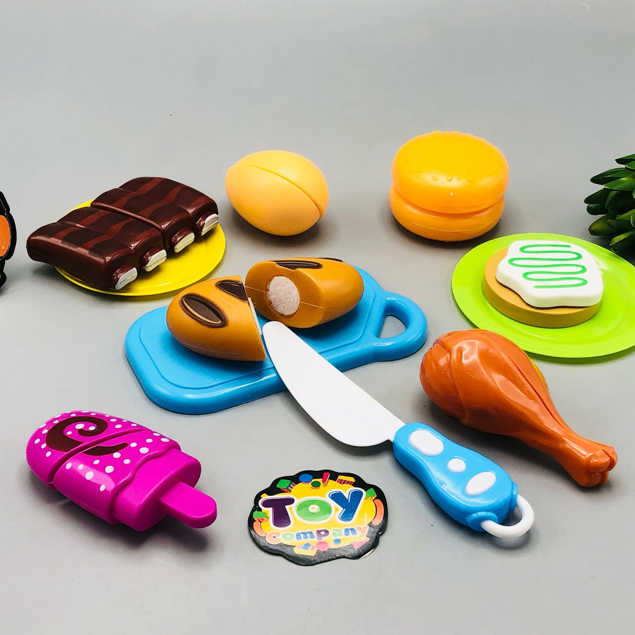 11Pcs Pretend Play Fast Food Cutting Set