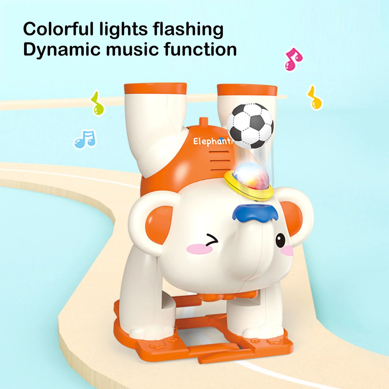 Electric Walking Ball Blowing Elephant With Light & Music