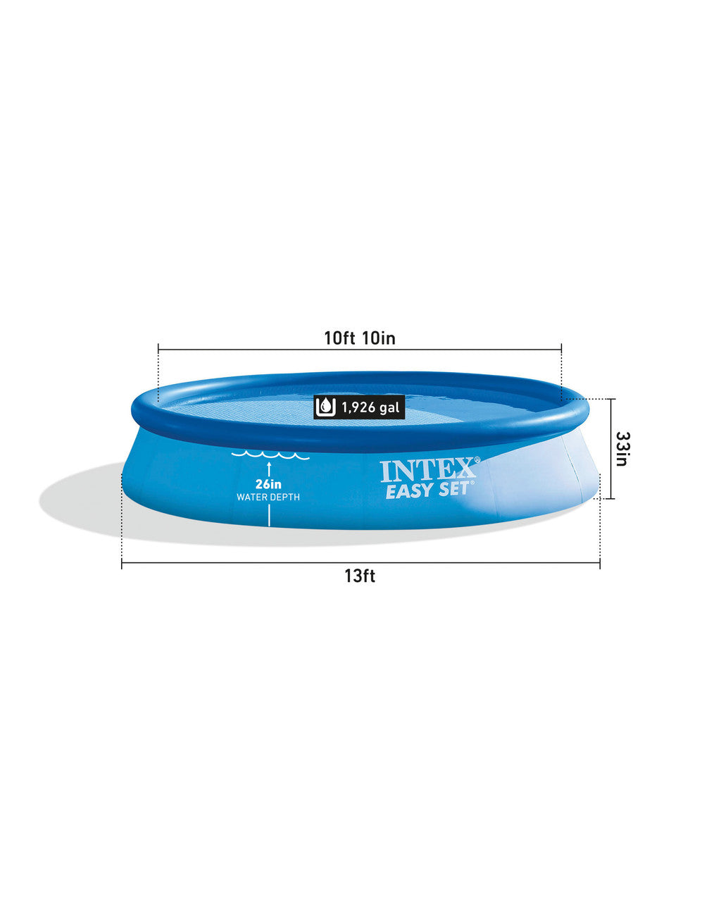 INTEX Easy Set Pool 13'X33" With Filter Pump "H"