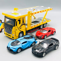 Thumbnail for 1:24 Diecast Metal Double Deck Vehicles Carrying Truck