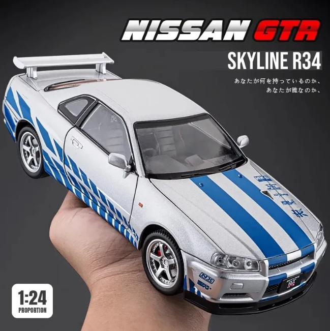 1:24 Diecast Nissan Skyline GTR R34 Model