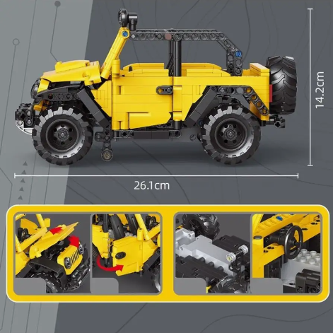 RC DIY Decool Off-Road Wrangler Jeep Bricks Model - 714+Pcs