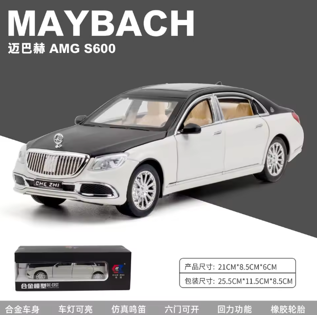 1:24 Diecast Mercedes Benz Maybach S600 With Smoke