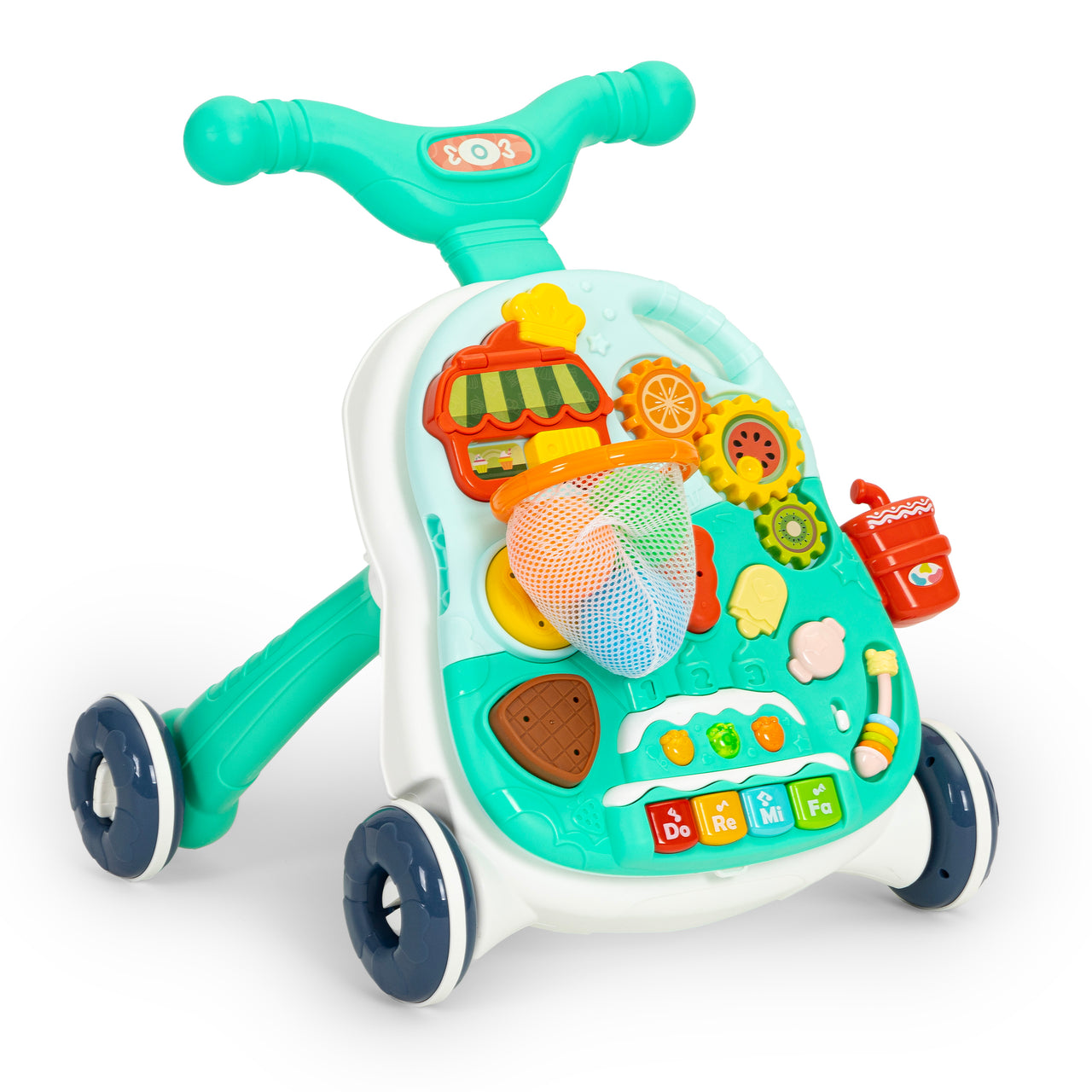 Huanger 2in1 Baby Musical Walker & Activity Table - Green