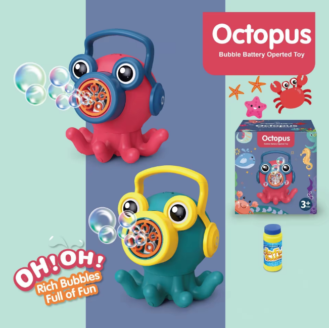 Octopus Colorful Bubble Machine Toy