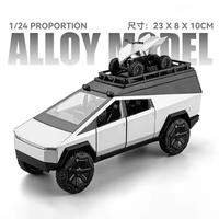 Thumbnail for 1:24 Diecast Tesla Camping Cybertruck With Bike