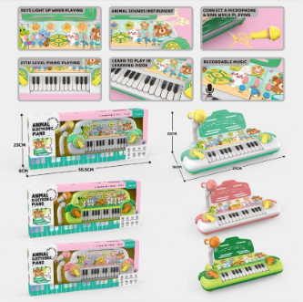 Electronic Animal Musical Piano With Microphone