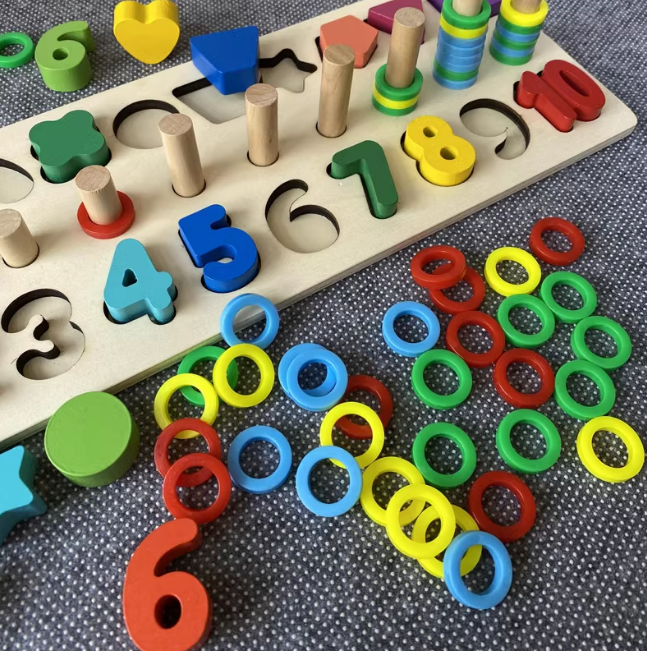 3in1 Wooden Math Stacking Board